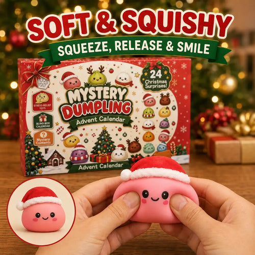 Christmas Mini Squishies Advent Calendar 2026, 24-Day Dumpling Squishy Toy Countdown Calendar with Glitter Squeeze Toys, Holiday Gift for Kids
